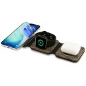 Ładowarka indukcyjna 3w1 zgodna z MagSafe 15W GUESS GUE005440 brązowa