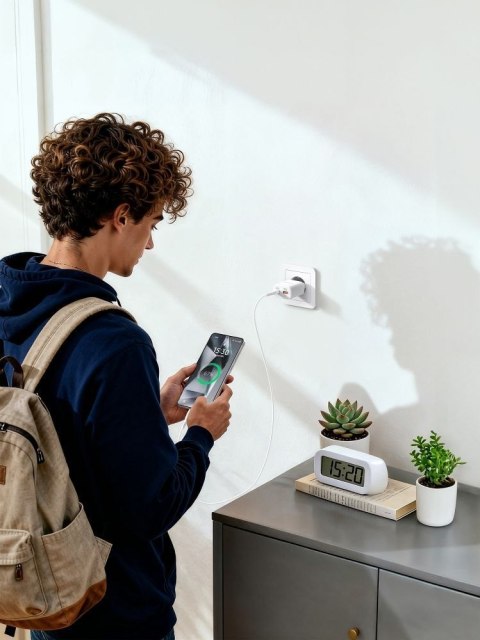 Ładowarka sieciowa do telefonu USB A + Typ C PD Super Charge PPS 45W + kabel Typ C do C 100W VEGER TR101 biała