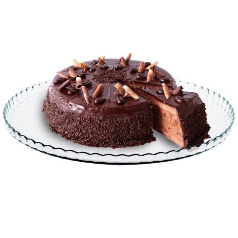 Patera na Tort Przystawki Ciasta Desery Szklana Uniwersalna ORION 32 cm