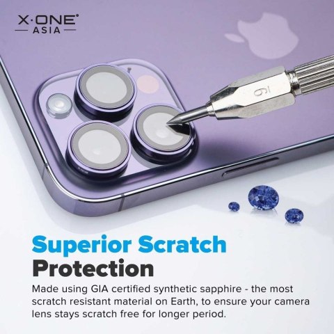 Szkło szafirowe X-ONE na obiektyw aparatu Camera Armor Pro - do iPhone 15 Pro/15 Pro Max