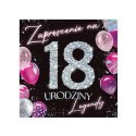 Zaproszenia 10szt. KW LUX 18 Urodziny - 13