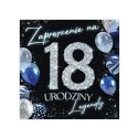 Zaproszenia 10szt. KW LUX 18 Urodziny - 14