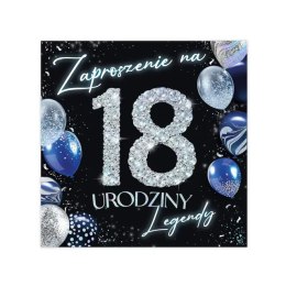 Zaproszenia 10szt. KW LUX 18 Urodziny - 14