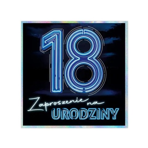 Zaproszenia 10szt. KW LUX 18 Urodziny - 17
