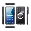 Etui na Samsung S26 ULTRA wodoodporne Shellbox Mars z metalowym ringiem czarne