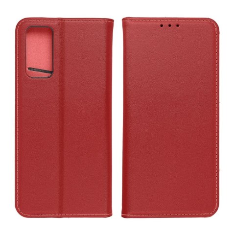 Etui z klapką na Samsung A37 5G Smart Pro Book skórzane bordowe