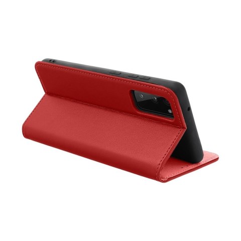 Etui z klapką na Samsung A37 5G Smart Pro Book skórzane bordowe