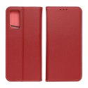 Etui z klapką na Samsung S26 Smart Pro Book skórzane bordowe