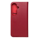 Etui z klapką na Samsung S26 Smart Pro Book skórzane bordowe