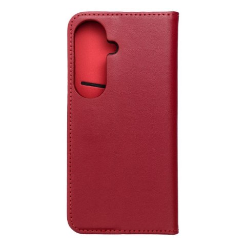 Etui z klapką na Samsung S26 Smart Pro Book skórzane bordowe
