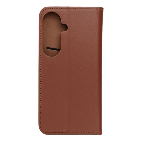 Etui z klapką na Samsung S26 Smart Pro Book skórzane brązowe