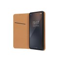 Etui z klapką na iPhone 16e (SE 4 2025) Smart Pro Book skórzane brązowe