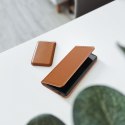 Etui z klapką na iPhone 16e (SE 4 2025) Smart Pro Book skórzane brązowe