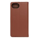 Etui z klapką na iPhone 16e (SE 4 2025) Smart Pro Book skórzane brązowe