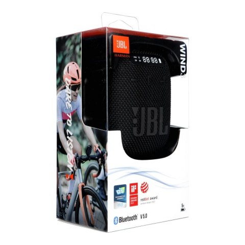 Głośnik bezprzewodowy JBL Wind 3 z uchwytem na kierownicę czarny