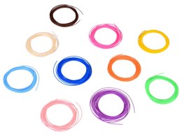 Mega zestaw filament wkłady pcl zapas do długopisu 3D 10 kolorów 50m ZA6148
