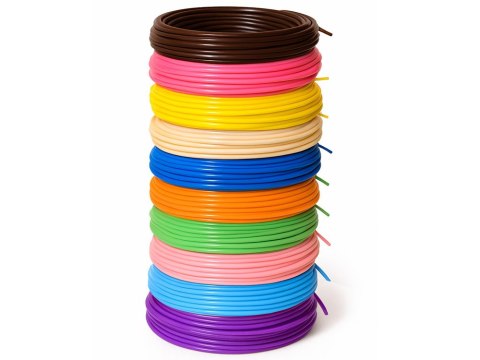 Mega zestaw filament wkłady pcl zapas do długopisu 3D 10 kolorów 50m ZA6148