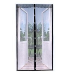 Moskitiera na drzwi z magnesem 100x220cm CZARNA