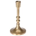 Świecznik Aluminiowy Stojak na Długą Świecę Świeczkę Złoty ORION 17 cm