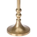 Świecznik Aluminiowy Stojak na Długą Świecę Świeczkę Złoty ORION 17 cm
