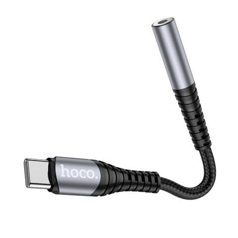 Adapter AUX Jack 3,5 mm do USB C Hoco LS33 szary