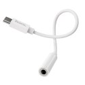 Adapter AUX USB C do Jack 3,5 mm Hoco LS30 biały