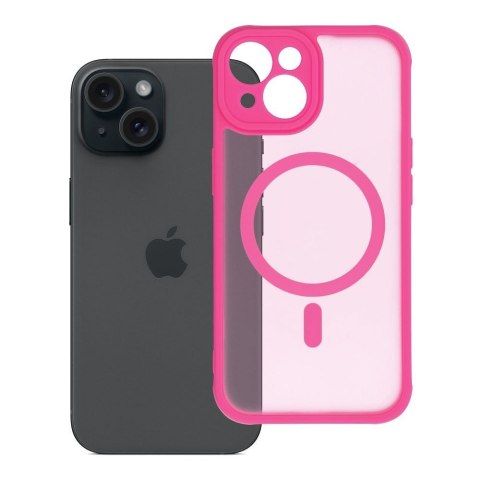 Etui na iPhone 15 Full Matte Mag Cover zgodne z MagSafe różowy