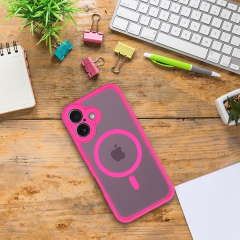 Etui na iPhone 16 PRO Full Matte Mag Cover zgodne z MagSafe różowy