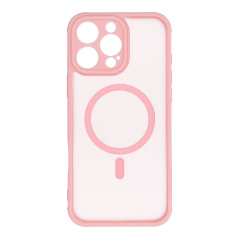Etui na iPhone 16 PRO MAX Full Matte Mag Cover zgodne z MagSafe jasnoróżowy