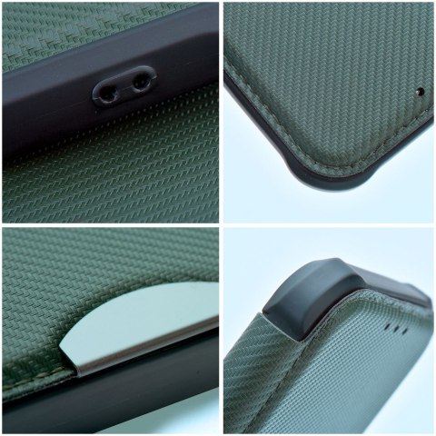 Etui z klapką na Samsung A36 5G Razor Book ciemnozielone