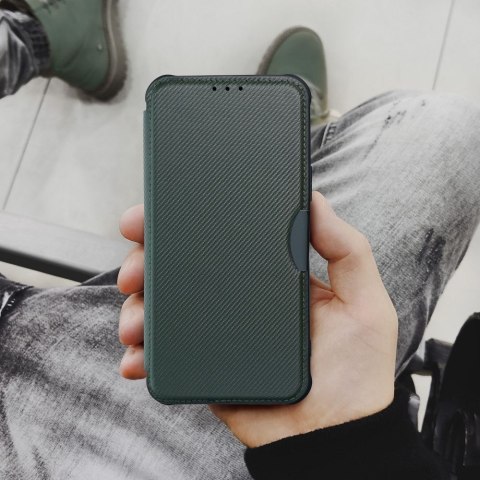 Etui z klapką na Samsung A36 5G Razor Book ciemnozielone
