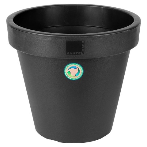 Doniczka ogrodowa plastikowa czarna okrągła 48 cm