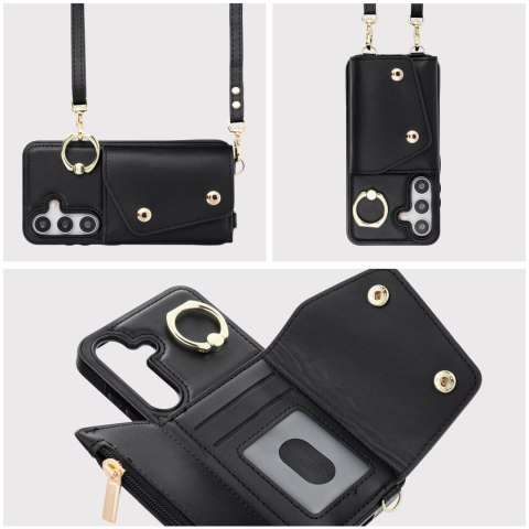 Etui na Samsung A15 5G Wonder z portfelem czarne