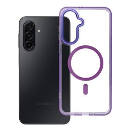 Etui na Samsung A17 Frame Clear Hybrid Mag Cover zgodny z MagSafe fioletowe