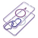 Etui na Samsung A17 Frame Clear Hybrid Mag Cover zgodny z MagSafe fioletowe