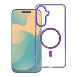 Etui na Samsung A27 Frame Clear Hybrid Mag Cover zgodny z MagSafe fioletowe