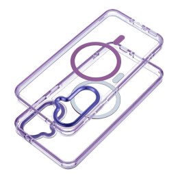 Etui na Samsung A27 Frame Clear Hybrid Mag Cover zgodny z MagSafe fioletowe