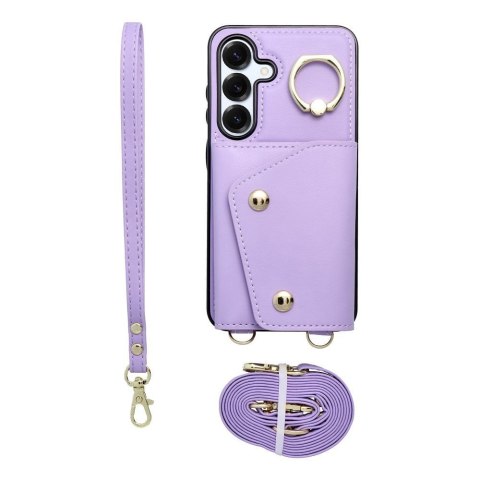 Etui na Samsung S25 EDGE Wonder z portfelem liliowe