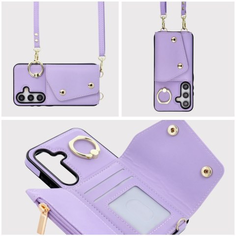 Etui na Samsung S25 EDGE Wonder z portfelem liliowe