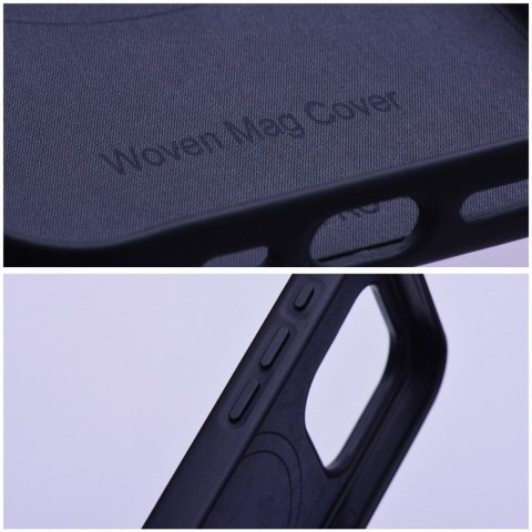 Etui na iPhone 15 PLUS Woven Mag Cover zgodne z MagSafe czarne