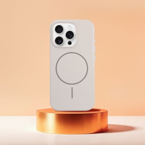 Etui na iPhone 16 PLUS Premium Glossy Mag Cover zgodny z MagSafe i Camera Control button białe
