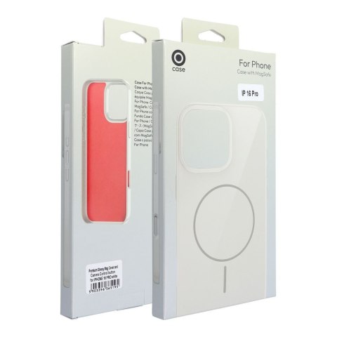Etui na iPhone 16 PLUS Premium Glossy Mag Cover zgodny z MagSafe i Camera Control button białe