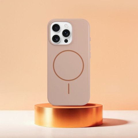 Etui na iPhone 16 PLUS Premium Glossy Mag Cover zgodny z MagSafe i Camera Control button pustynny złote