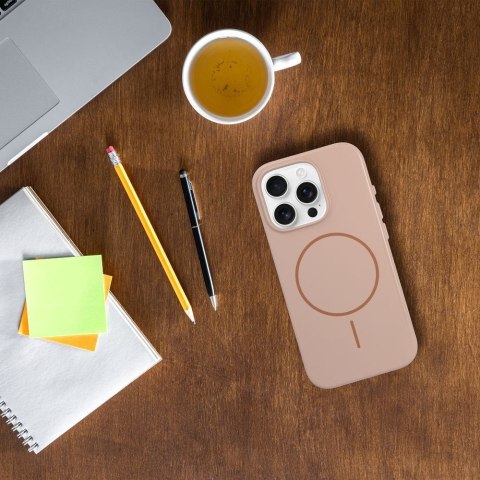Etui na iPhone 16 PLUS Premium Glossy Mag Cover zgodny z MagSafe i Camera Control button pustynny złote