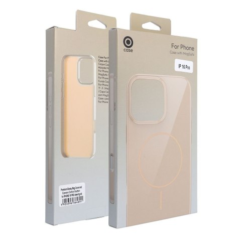 Etui na iPhone 16 PLUS Premium Glossy Mag Cover zgodny z MagSafe i Camera Control button pustynny złote