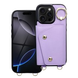 Etui na iPhone 16e (SE 4 2025) / 17e Wonder z portfelem liliowe