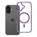Etui na iPhone 17 Frame Clear Hybrid Mag Cover zgodny z MagSafe fioletowe