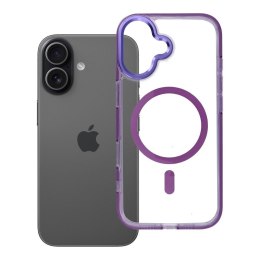 Etui na iPhone 17 Frame Clear Hybrid Mag Cover zgodny z MagSafe fioletowe