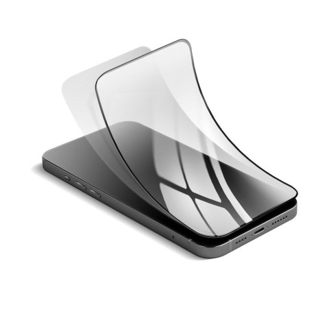 Szkło hybrydowe do Samsung S26 ULTRA Forcell Flexible 5D czarne (Hot Bending - działający czytnik)