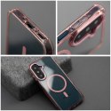 Etui na Samsung A27 Frame Cleear Hybrid Mag Cover zgodny z MagSafe pudrowy róż